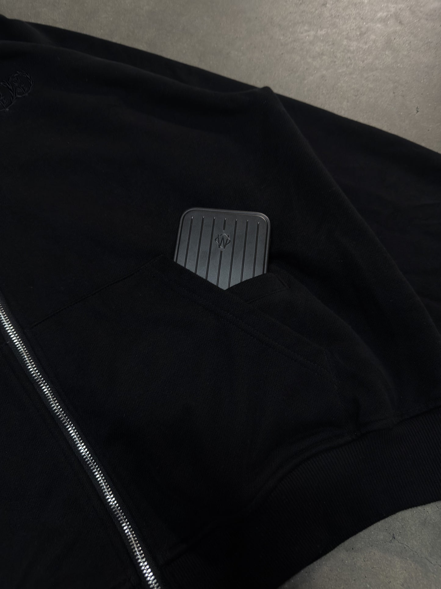 Satin Hood Zip Up